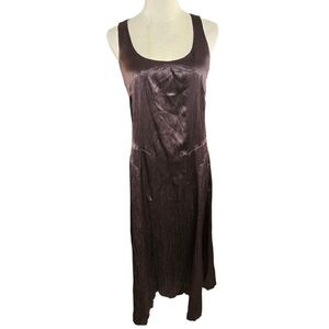 Calvin Klein Rich Brown Silk Maxi Dress